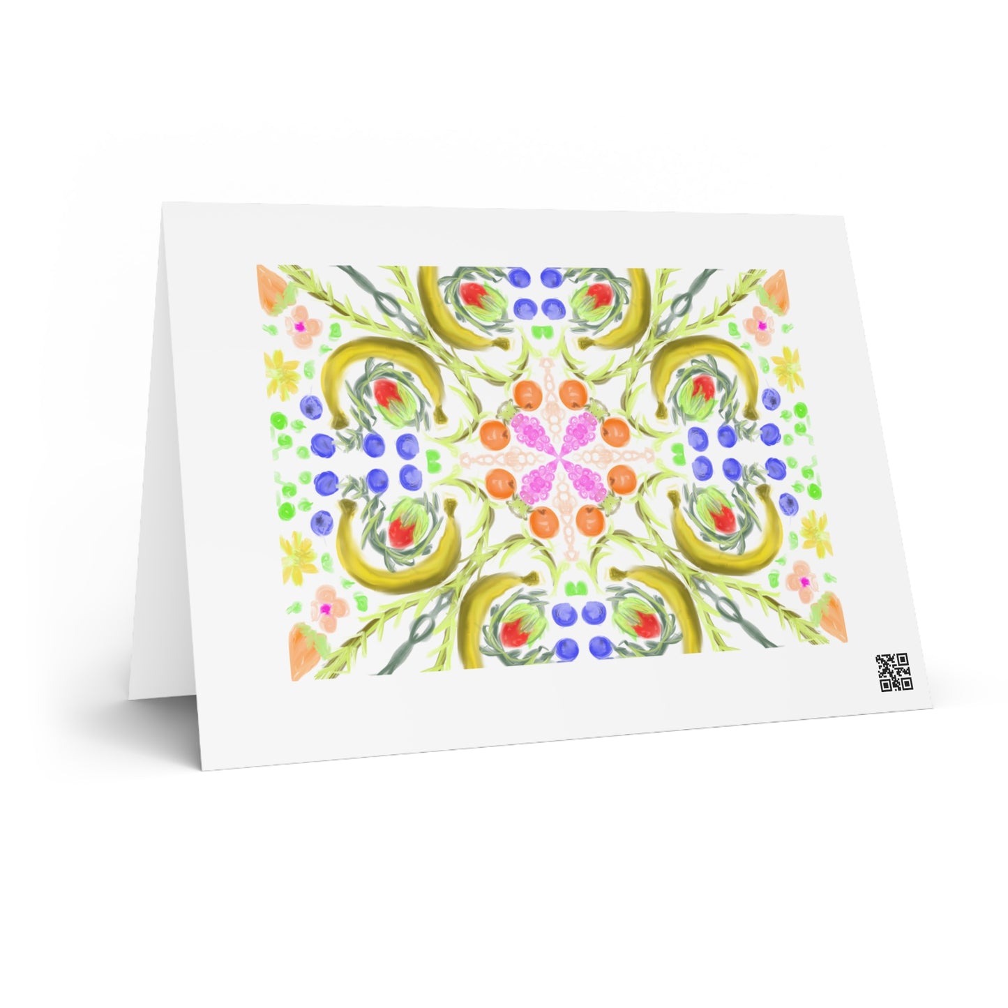 Floral Kaleidoscope Greeting Card — "youre making me feel fruity baby"