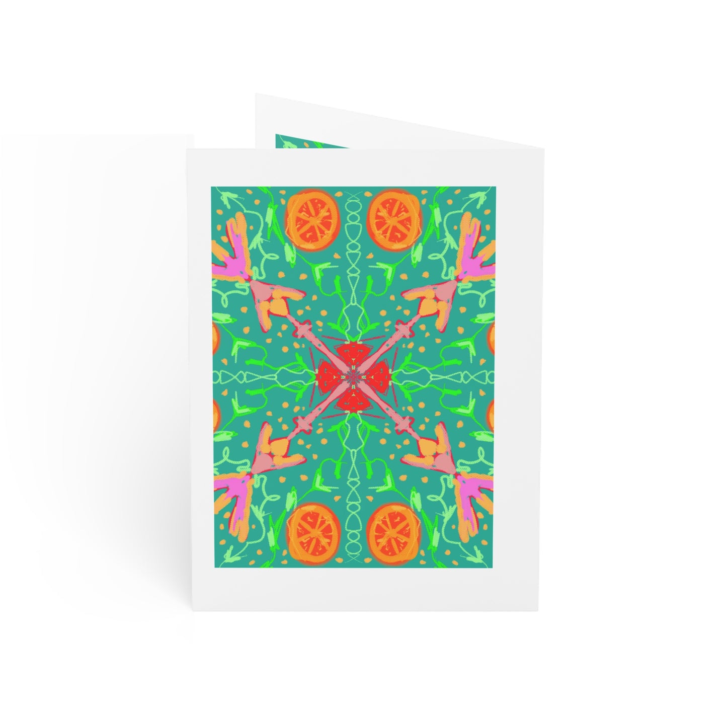 Loss of Paw's Greeting Card — Colorful Kaleidoscope Dog "I Feel For You" Sympathy Note (Single or Multi-Pack)